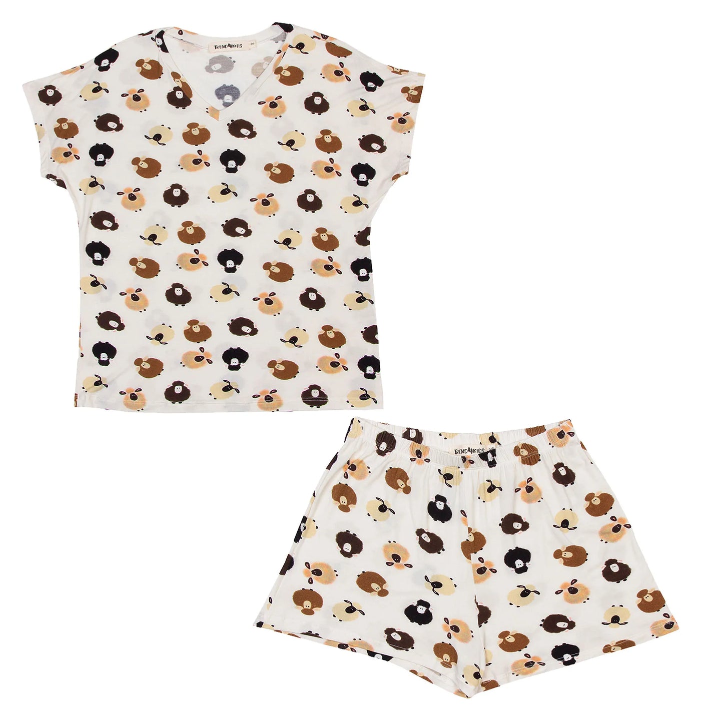 Pijama Curto Mãe Carneirinhos - Trend4kids