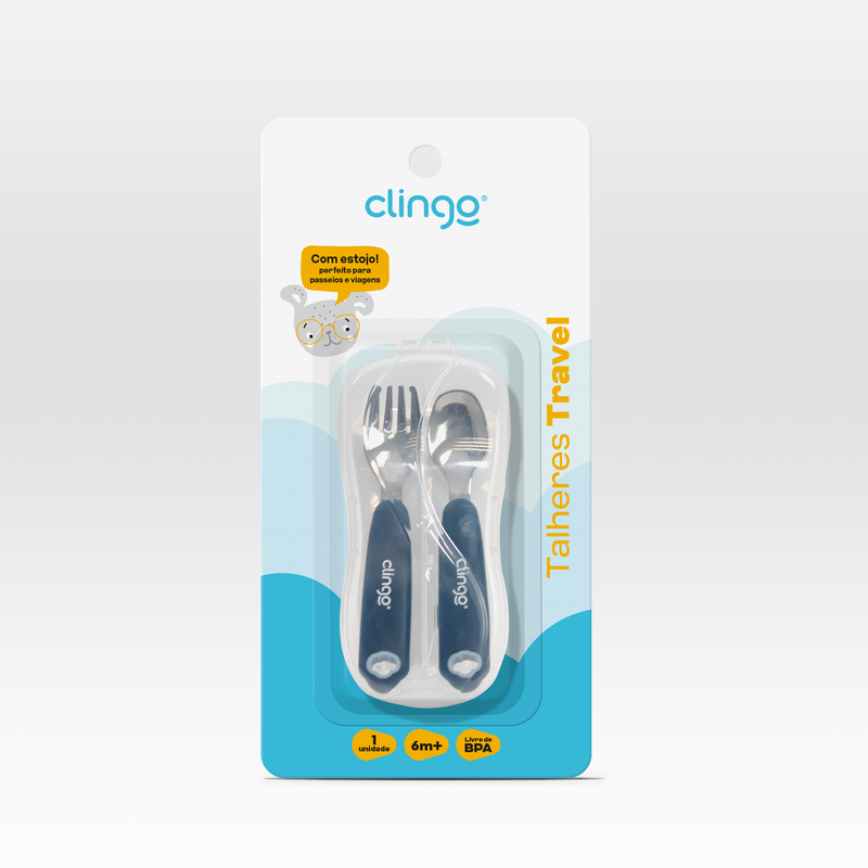 TALHERES METAL C/ ESTOJO COLORS - CLINGO