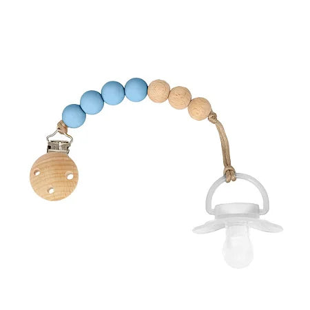 PRENDEDOR DE CHUPETA SILICONE E BAMBU - BUBA ZOO