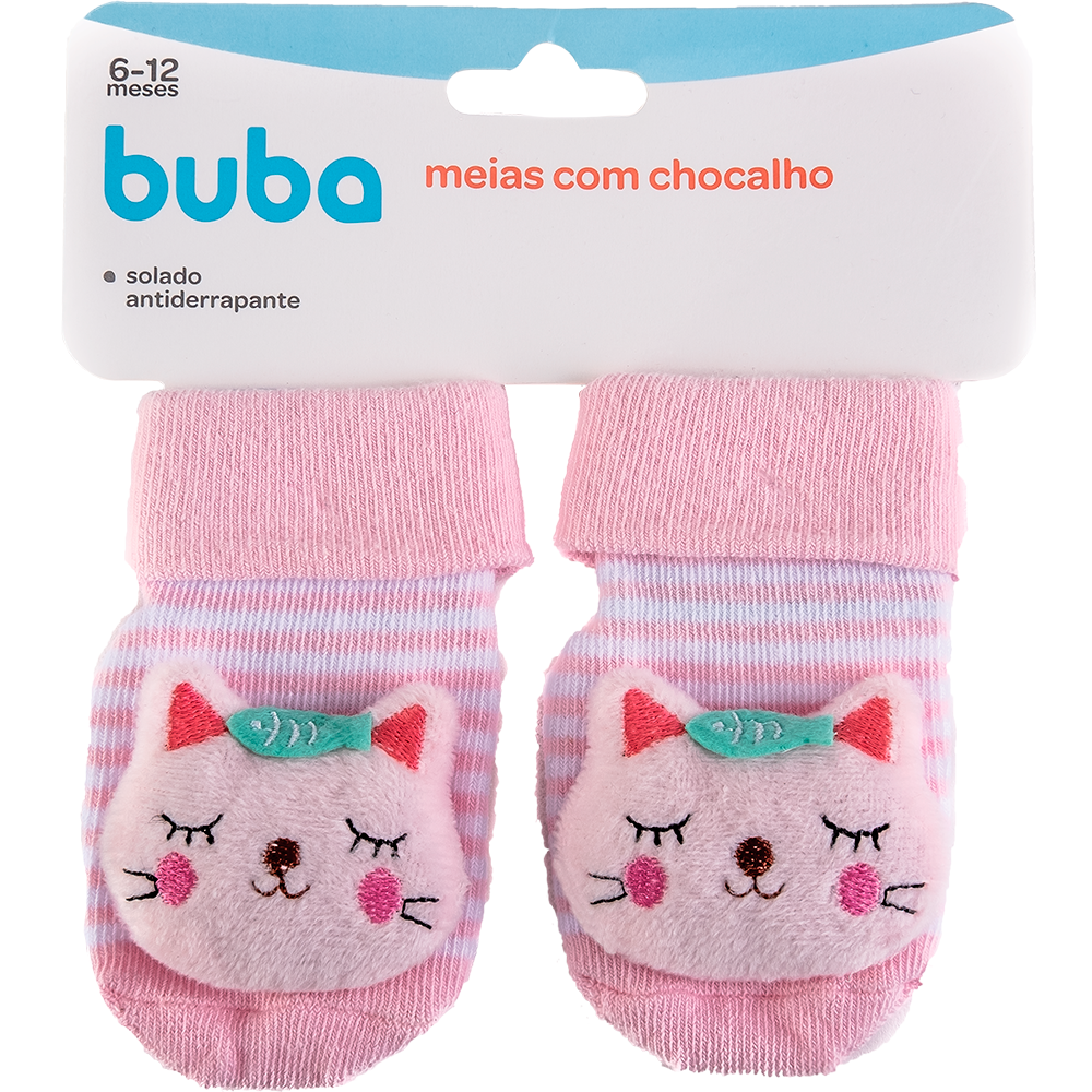 MEIAS ANTIDERRAPANTES COM CHOCALHO - BUBA ZOO