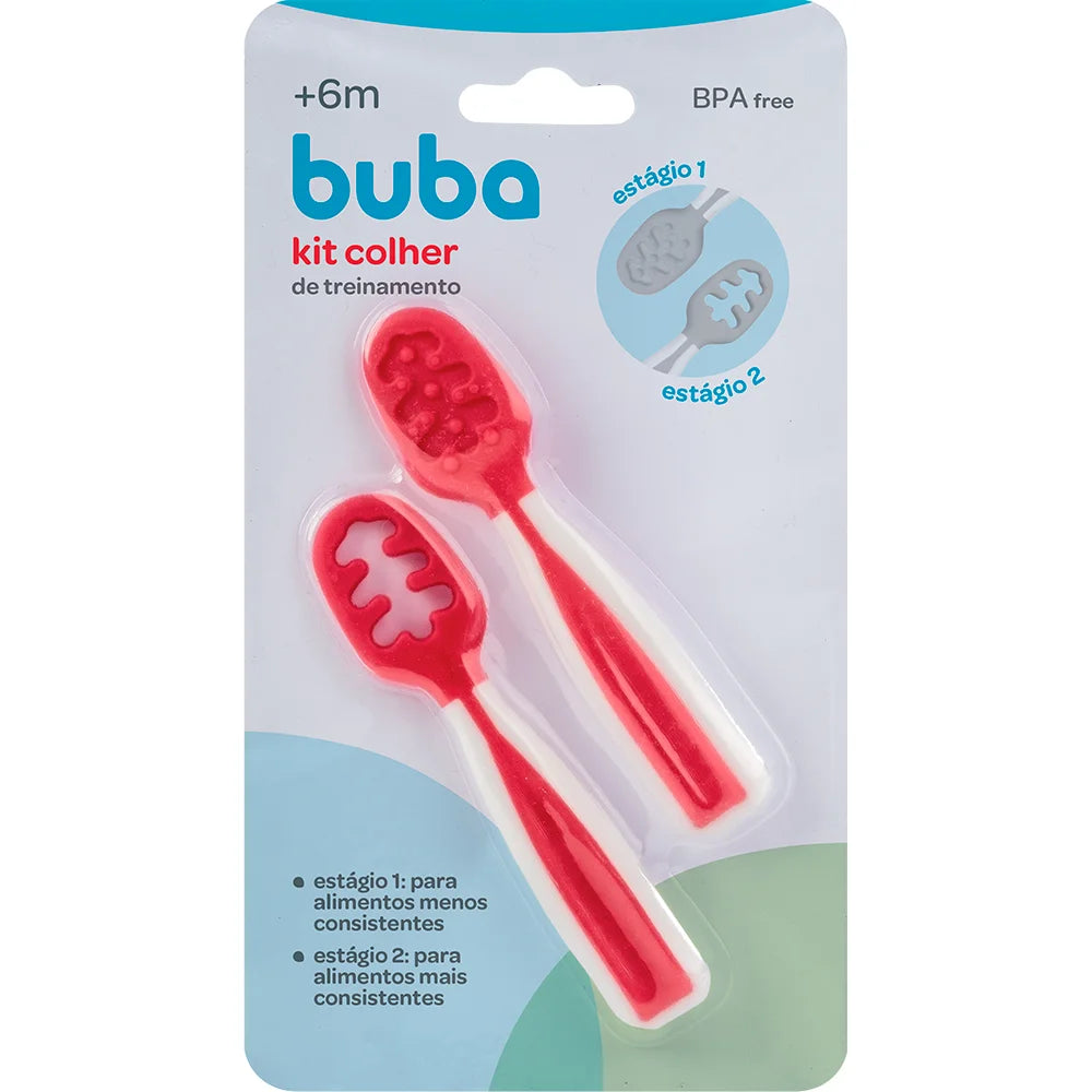 KIT 2 COLHERES DE TREINAMENTO - BUBA ZOO