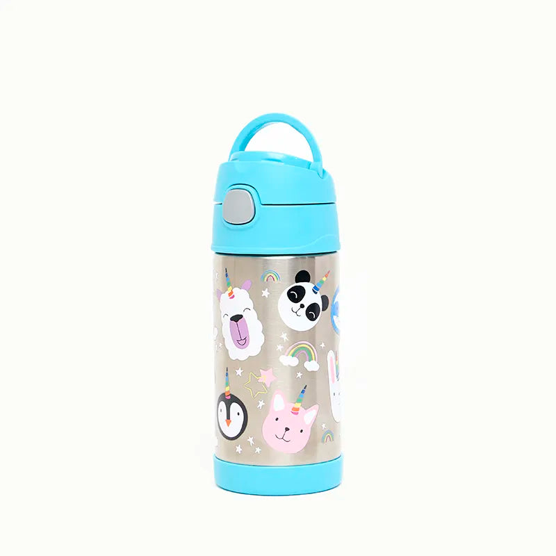 Garrafa Térmica 355ml Unicórnios e Arco-íris - Thermos