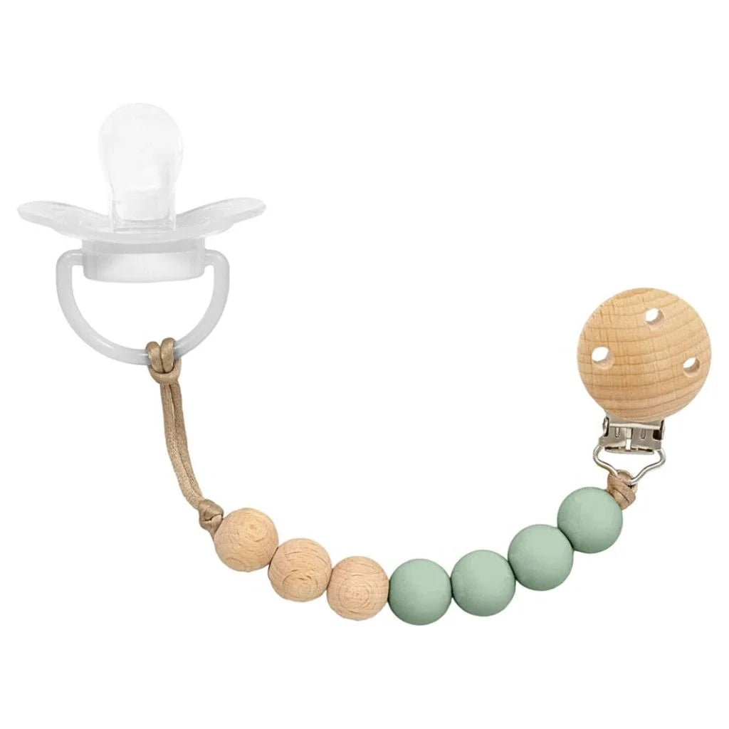 PRENDEDOR DE CHUPETA SILICONE E BAMBU - BUBA ZOO