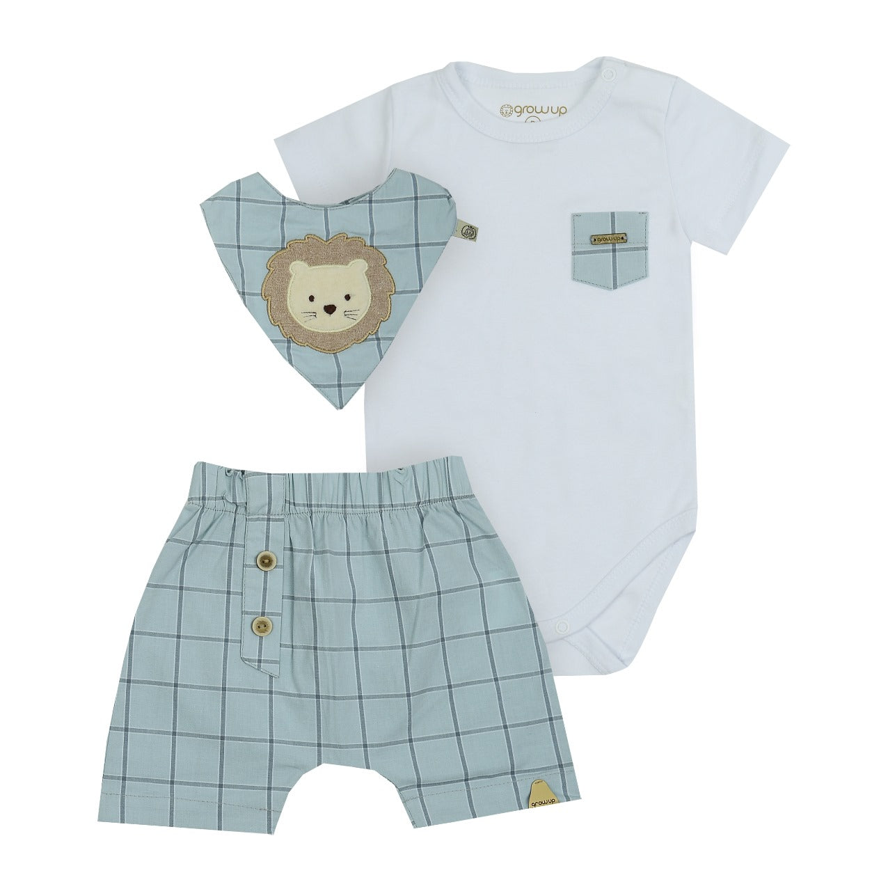 CONJUNTO COM BABEIRO SMERALDO BRANCO - GROW UP