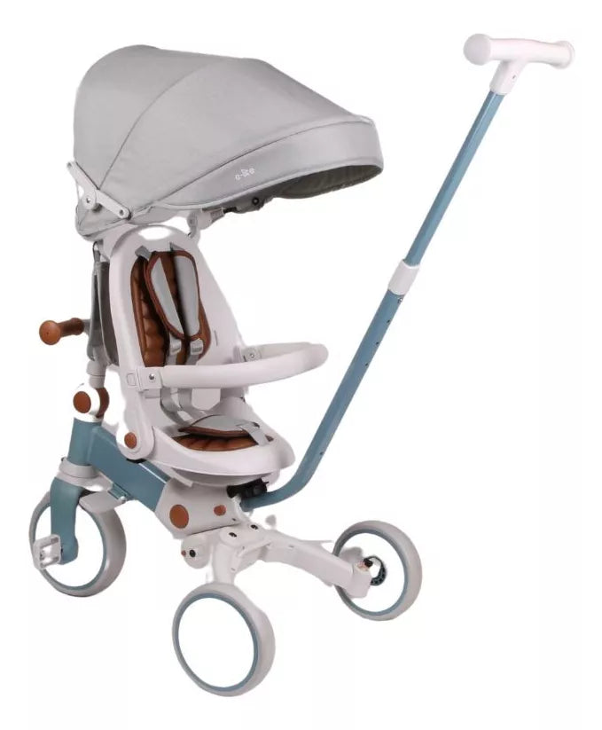 Tricíclo Multifuncional E-lite Trike - Off White/Azul - Premium Baby