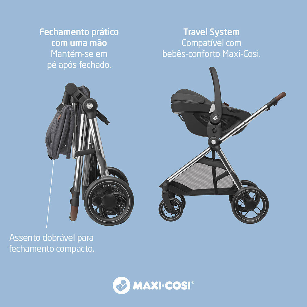 Carrinho Anna³ Luxe Twillic Grey - Maxi-Cosi