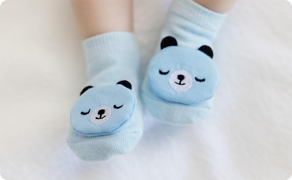 MEIA ANTIDERRAPANTE COM APLIQUE - BUBA ZOO