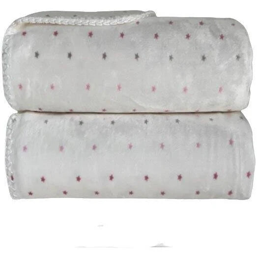 Manta Velvet Star Rosa Bebê - Laço Bebê