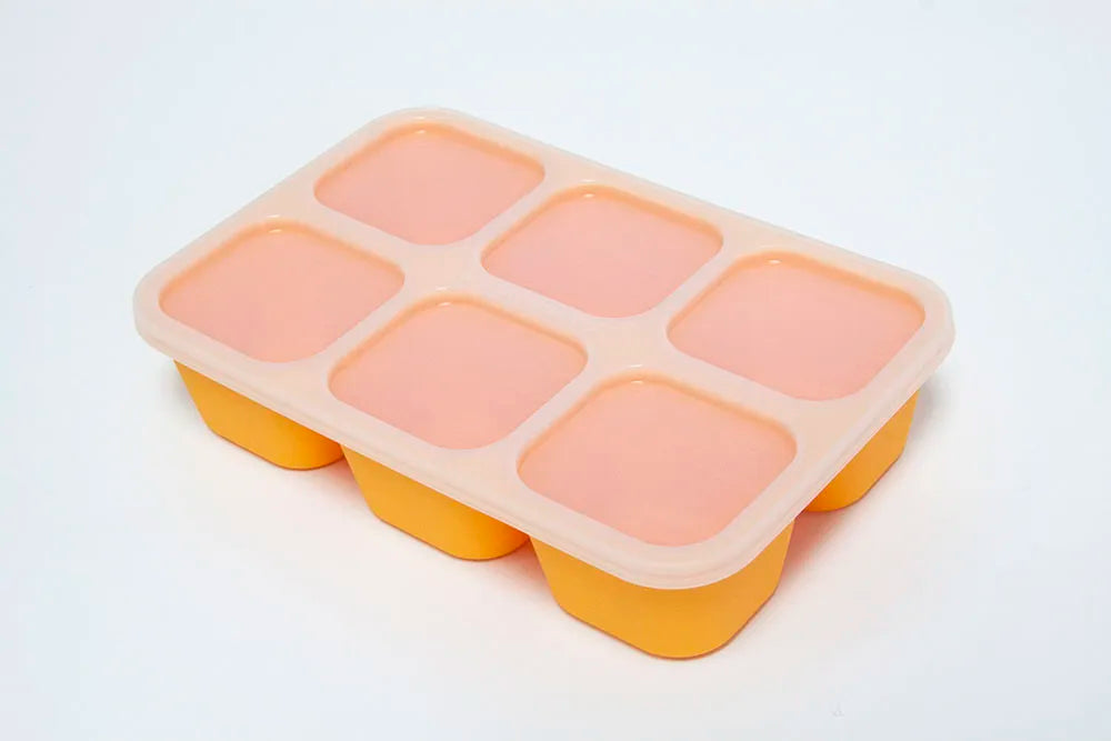 Forma para Congelar com 6 Cubos de 60ml Amarelo - Marcus e Marcus