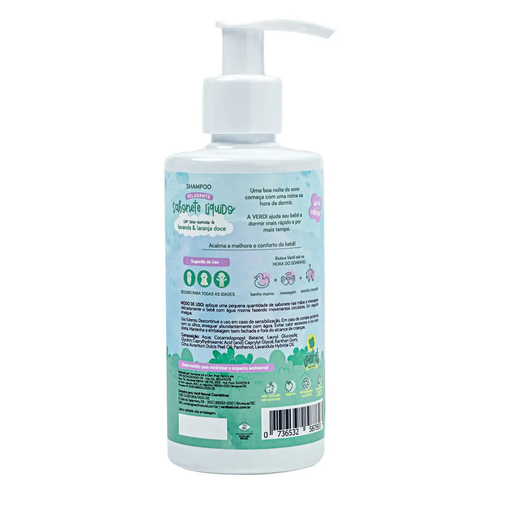 Sabonete Liquido e Shampoo Infantil Relaxante - Verdi Natural