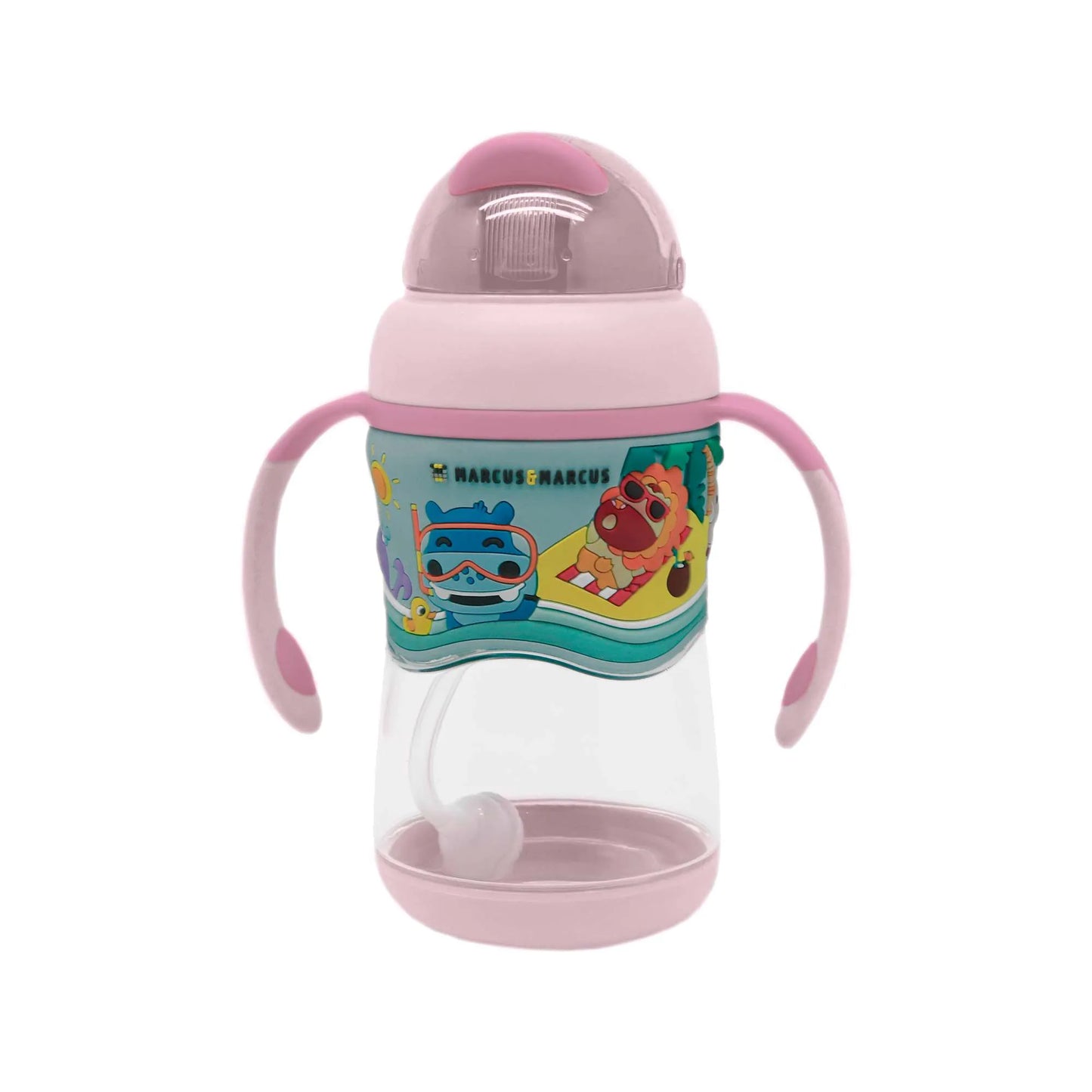Copo Anti-vazamento 420ml 2 Estágios Em Tritan Rosa Bebê