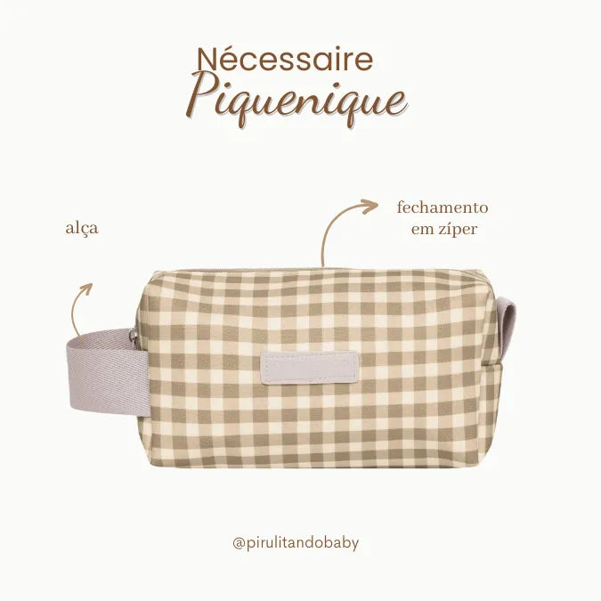 Necessaire Piquenique Caramelo - Pirulitando