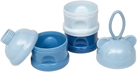 Potes Empilháveis Para Leite em Pó e Snack Azul - Buba