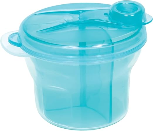 Pote Para Leite Em Pó Com Divisória Azul - Buba