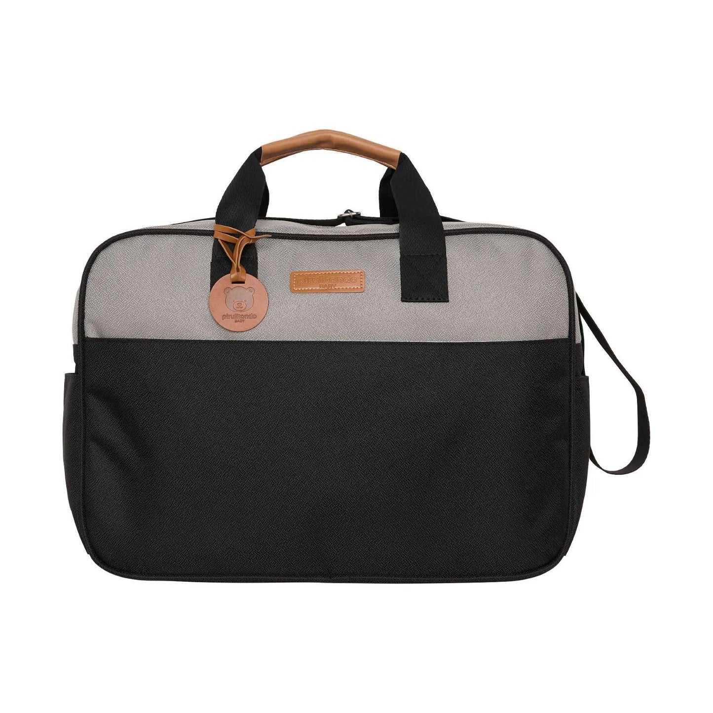 Bolsa Grande Abraço Cinza C/ Preto - Pirulitando