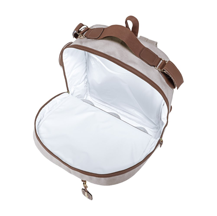 Mochila Bambino com Porta Chupeta Areia - Batistela Baby