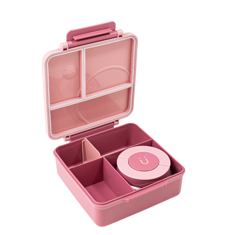 Bento Box 3 Divisórias c/ Pote Térmico Rosa - Bup Baby