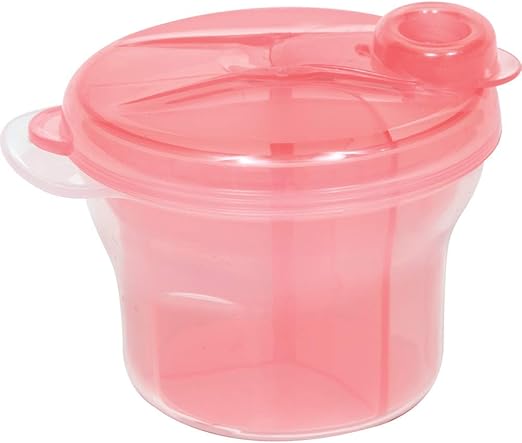 Pote Para Leite Em Pó Com Divisória Rosa - Buba