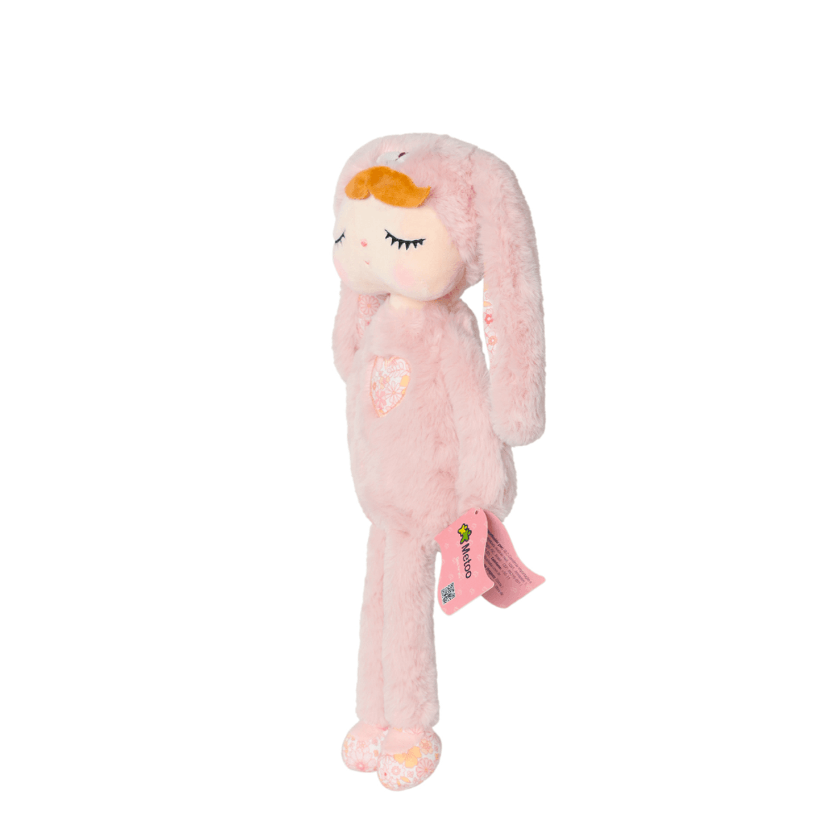 Boneca Ângela Plush Manu Coelha Rosa 33cm - Metoo