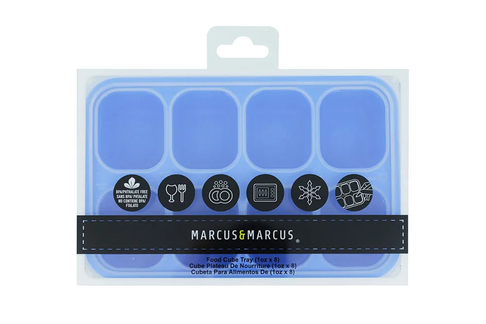Forma para Congelar com 8 Cubos de 30ml Azul - Marcus e Marcus