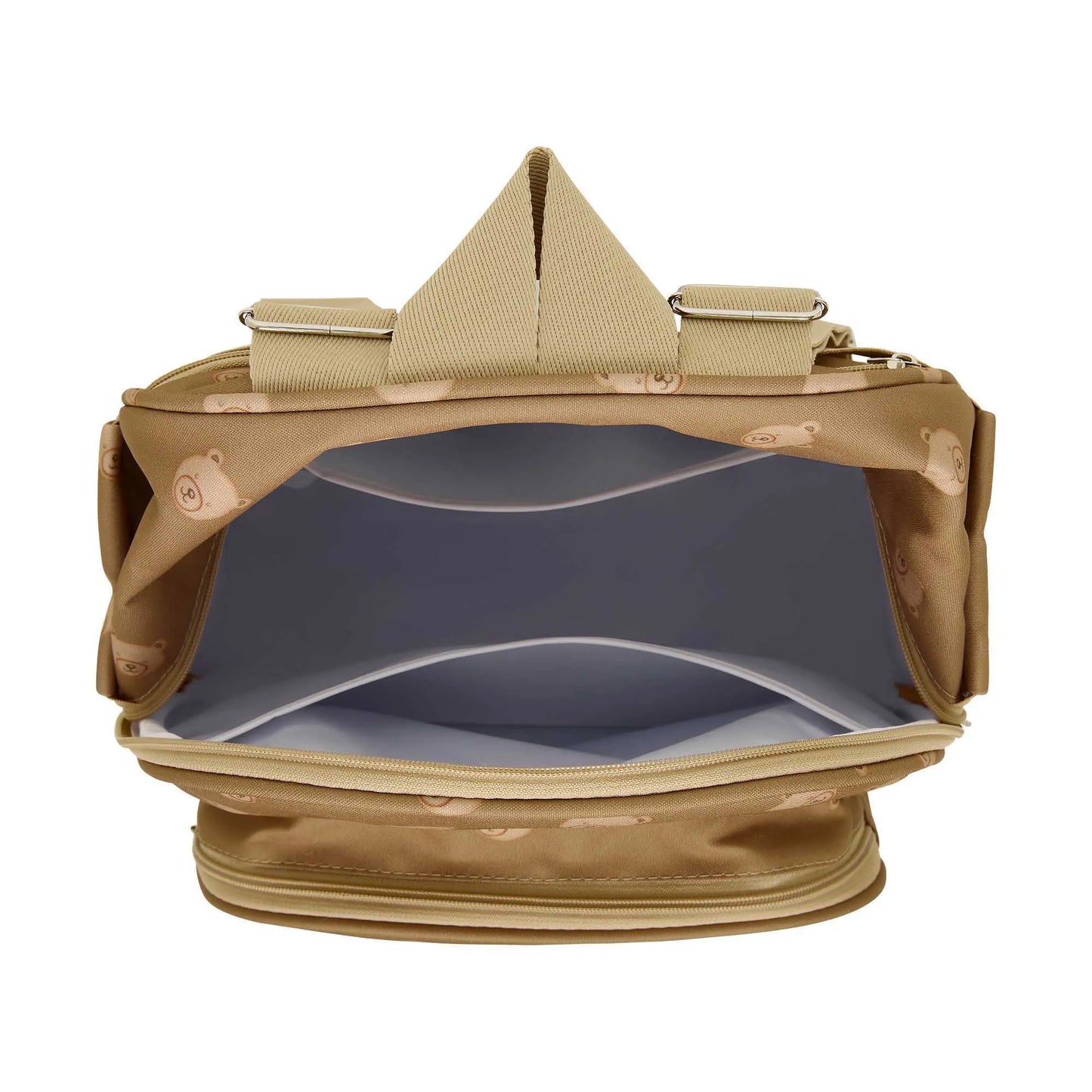 Mochila Maternidade com Bolso Térmico Brincar Marrom - Pirulitando