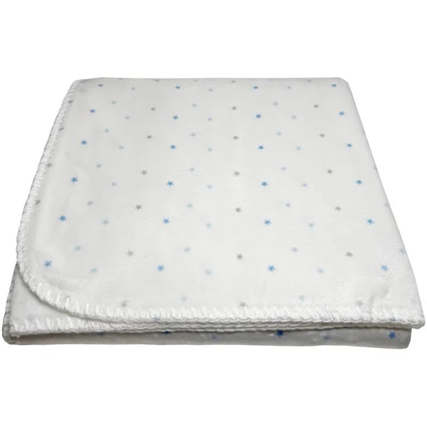 Manta Velvet Star Azul Bebê - Laço Bebê