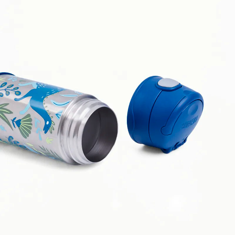 Garrafa Térmica 355ml Reino dos Dinossauros (azul) - Thermos