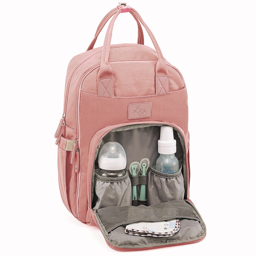 Mochila de Maternidade Alice Rosa - Laço Bebê