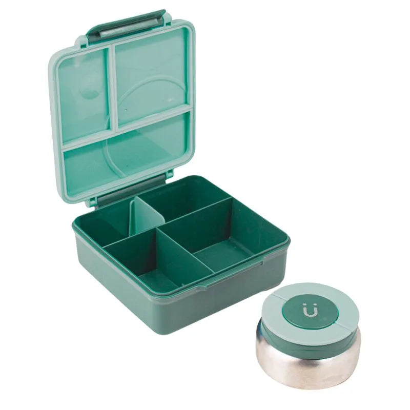 Bento Box 3 Divisórias c/ Pote Térmico Verde - Bup Baby