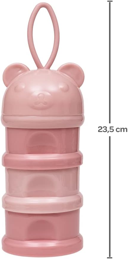 Potes Empilháveis Para Leite em Pó e Snack Rosa - Buba
