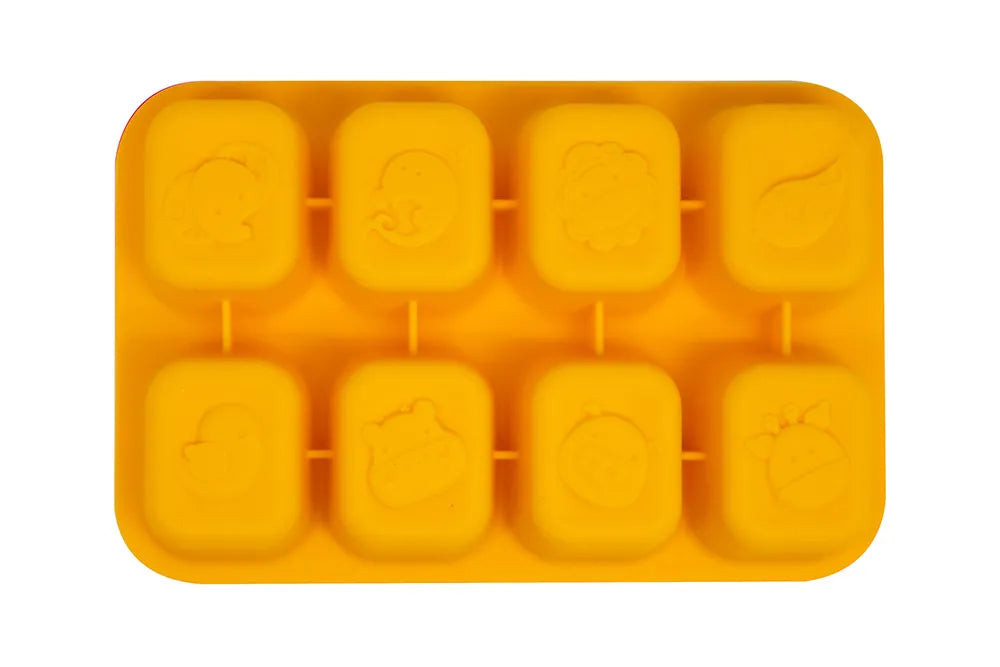 Forma para Congelar com 8 Cubos de 30ml Amarelo - Marcus e Marcus