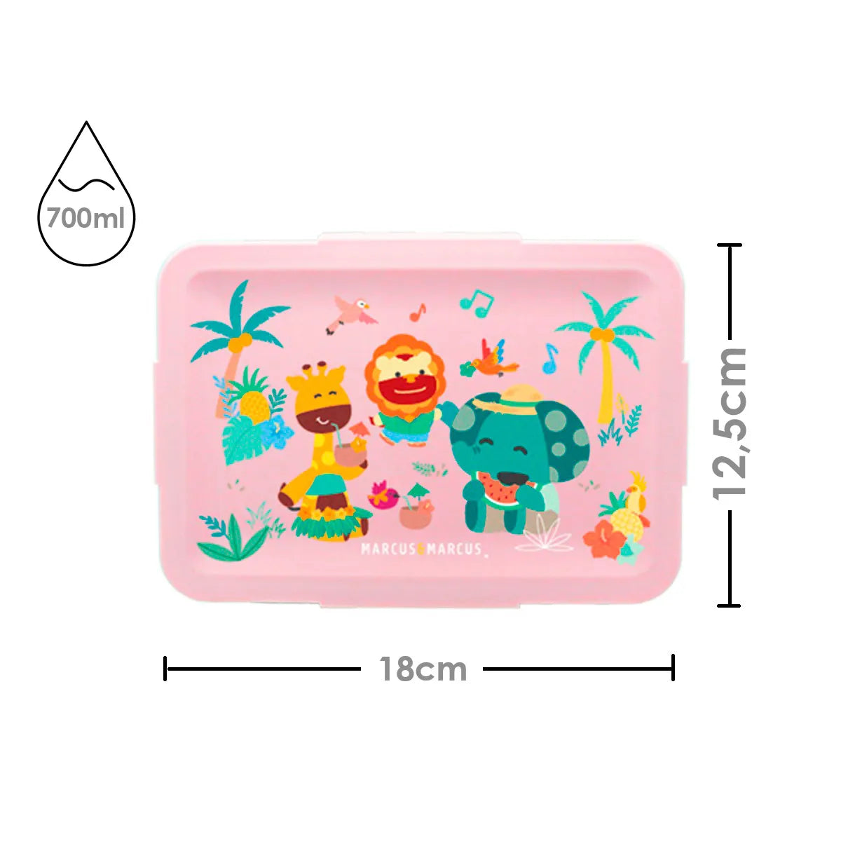 Box De Refeição Com Duas Divisórias Tropical - Marcus E Marcus