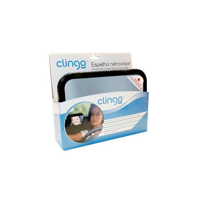 Espelho Retrovisor para Banco Traseiro Grande - Clingo