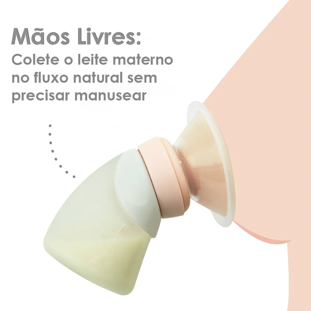 Coletor de Leite e Mamadeira Angulada em Silicone 120ml Rosa - Marcus e Marcus
