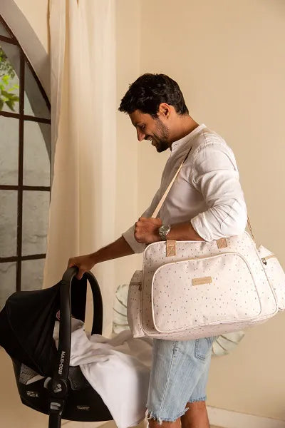 Bolsa Maternidade Grande Confete Marfim - Pirulitando