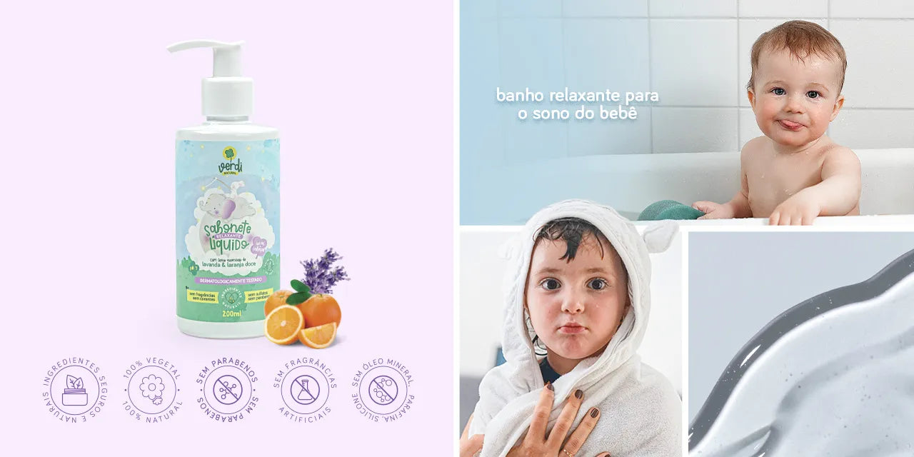Sabonete Liquido e Shampoo Infantil Relaxante - Verdi Natural