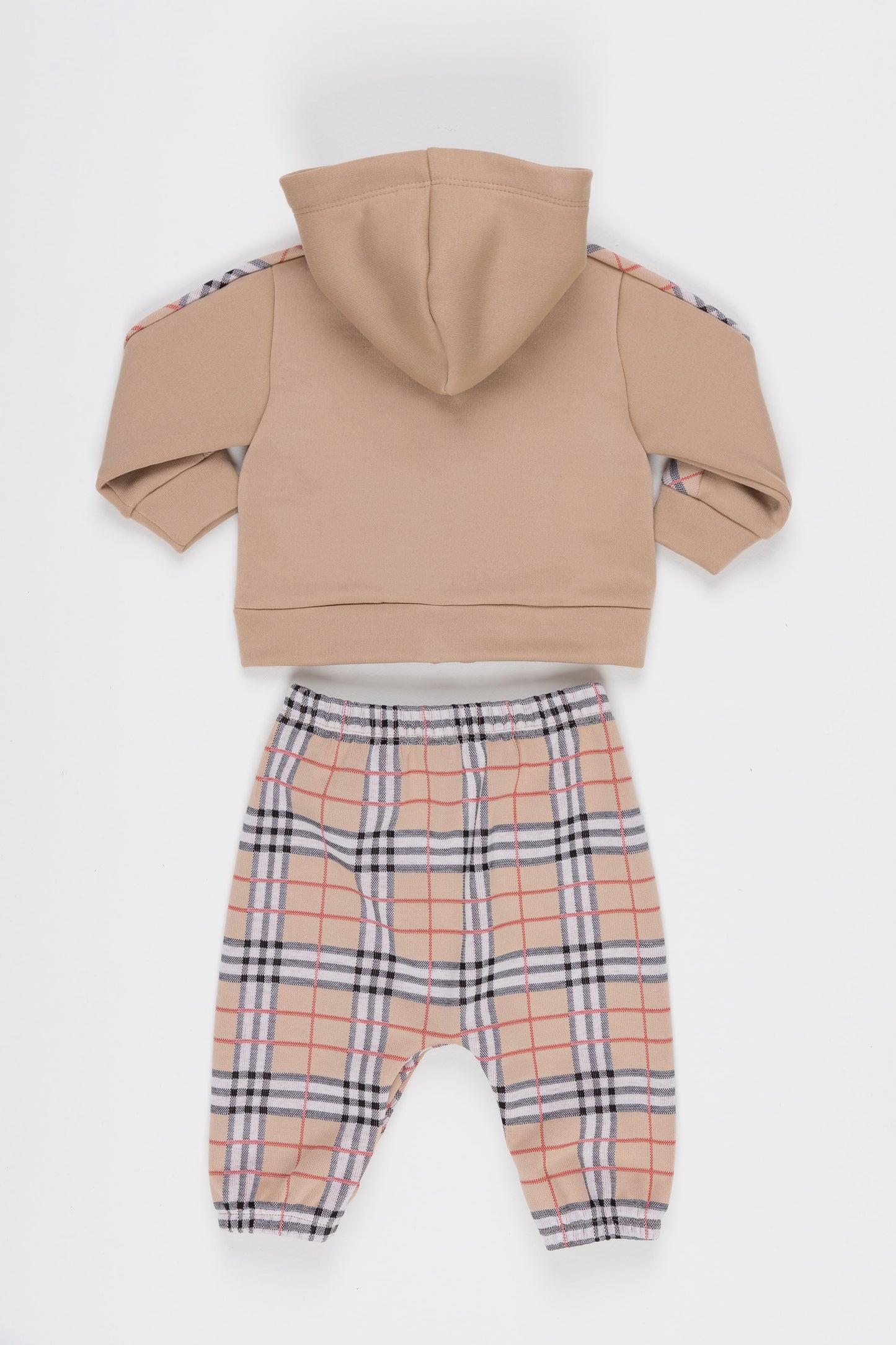 Conjunto de Moletom Xadrez Areia - Um Mais Um