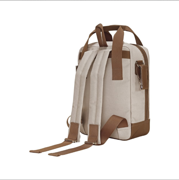 Mochila Prisma com Porta Chupeta Areia - Batistela Baby
