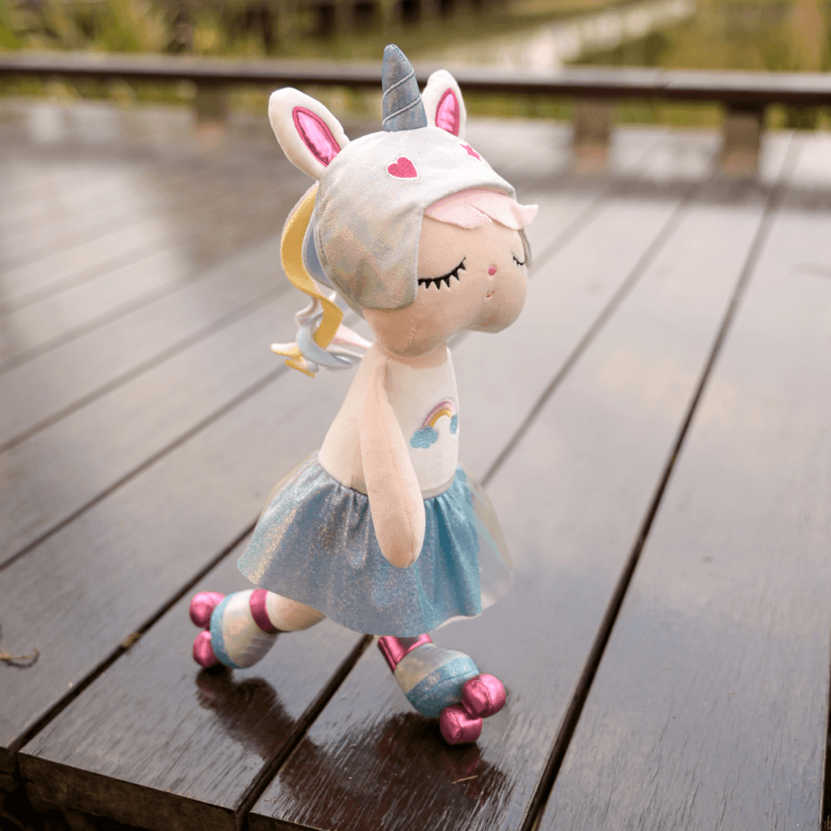Boneca Ângela Unicórnio Patinadora 33cm - Metoo