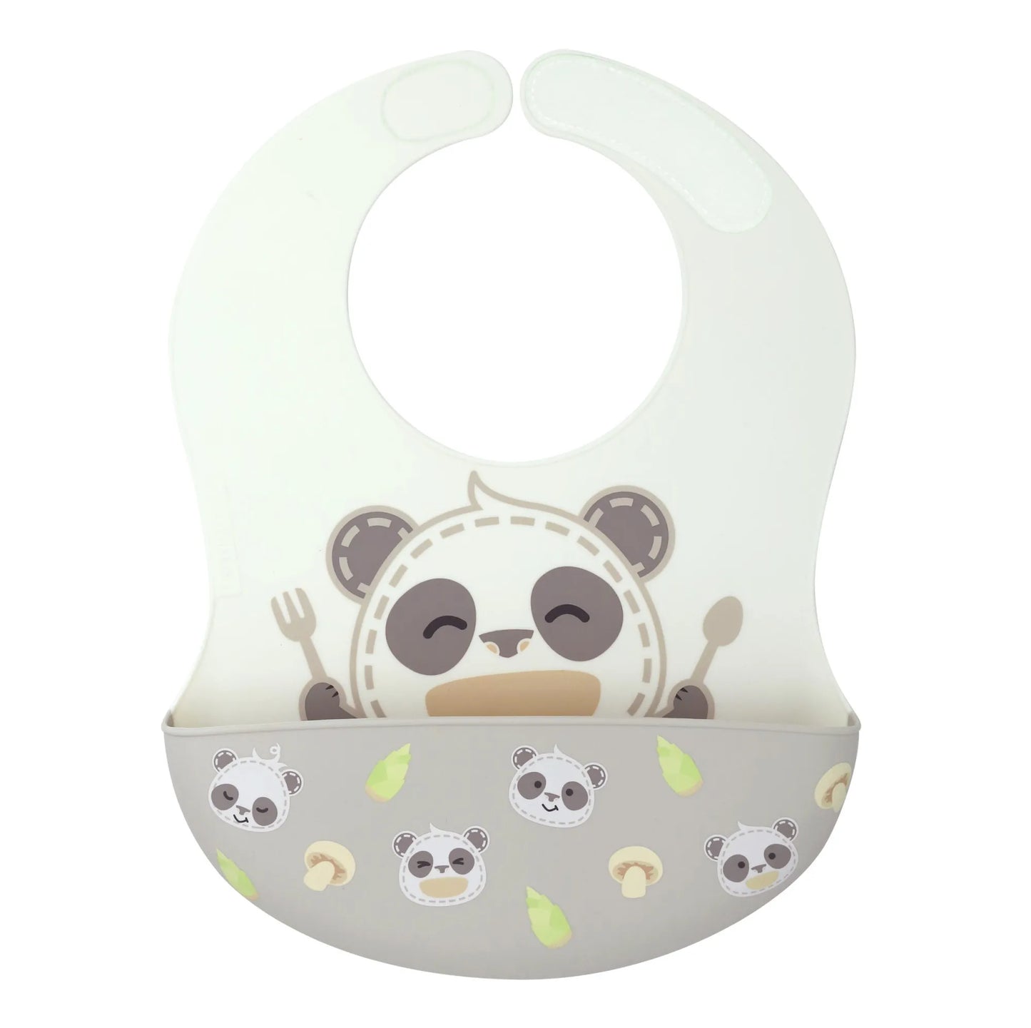 Babador Cobertura Total Xl com Fecho Regulável Panda Pebble - Marcus E Marcus