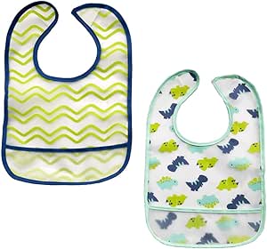 Kit 2 Babadores com Pega migalhas Dino - Buba