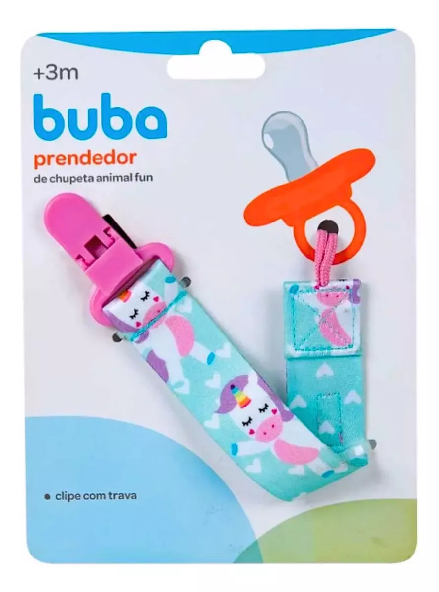 PRENDEDOR DE CHUPETA ANIMAL FUN - BUBA ZOO