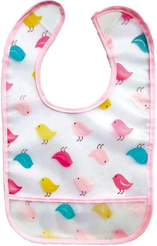 Kit 2 Babadores com Pega migalhas Passarinho - Buba