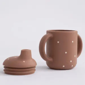 Kit Alimentação 6 Pcs Prato, Copo, Babador 3 Colheres Marrom - Petit Pia