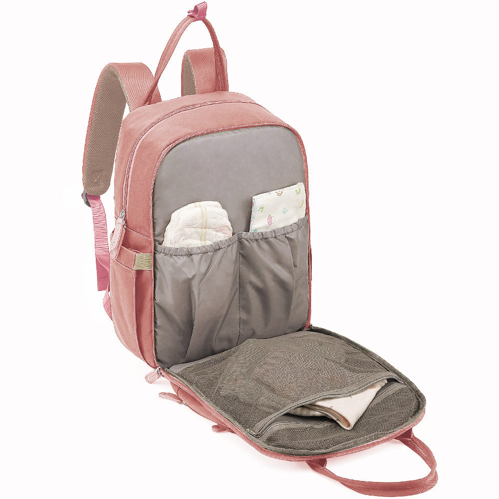 Mochila de Maternidade Alice Rosa - Laço Bebê