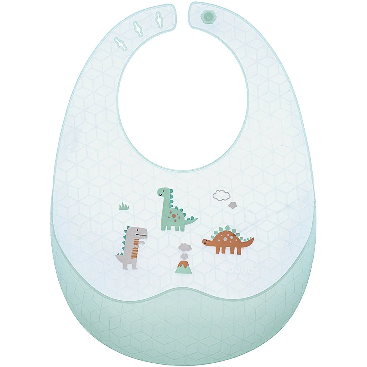 Babador em Silicone com Pega Migalhas e Estojo Magic Dino - Buba