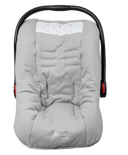Capa Protetora p/ BB Conforto Suedine Poá Cinza - D'Bella For Baby