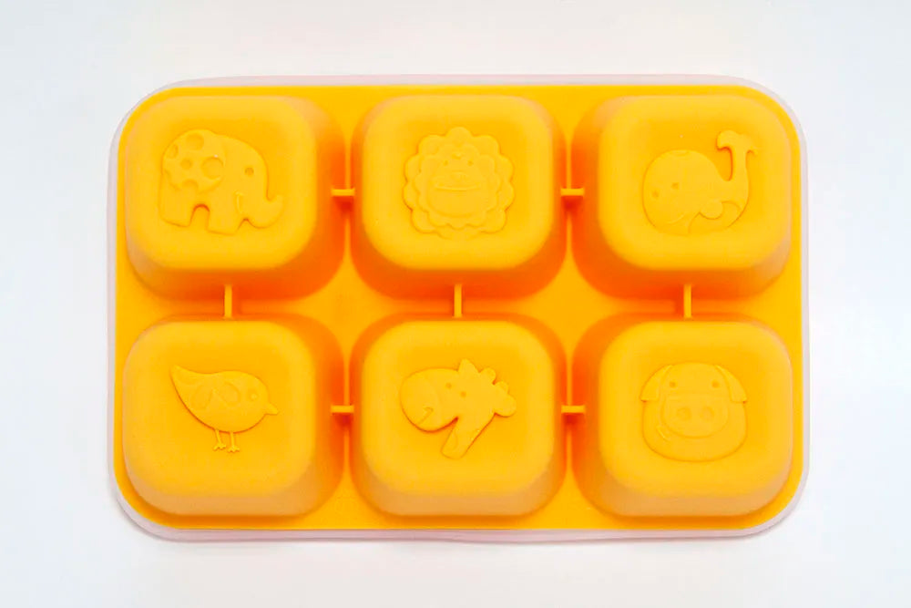 Forma para Congelar com 6 Cubos de 60ml Amarelo - Marcus e Marcus