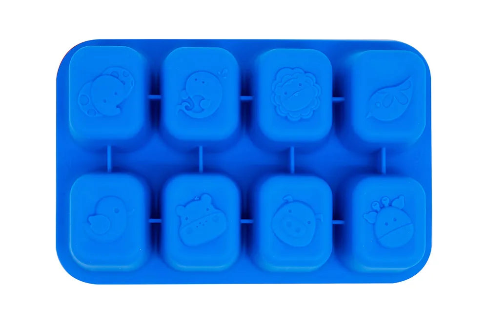 Forma para Congelar com 8 Cubos de 30ml Azul - Marcus e Marcus
