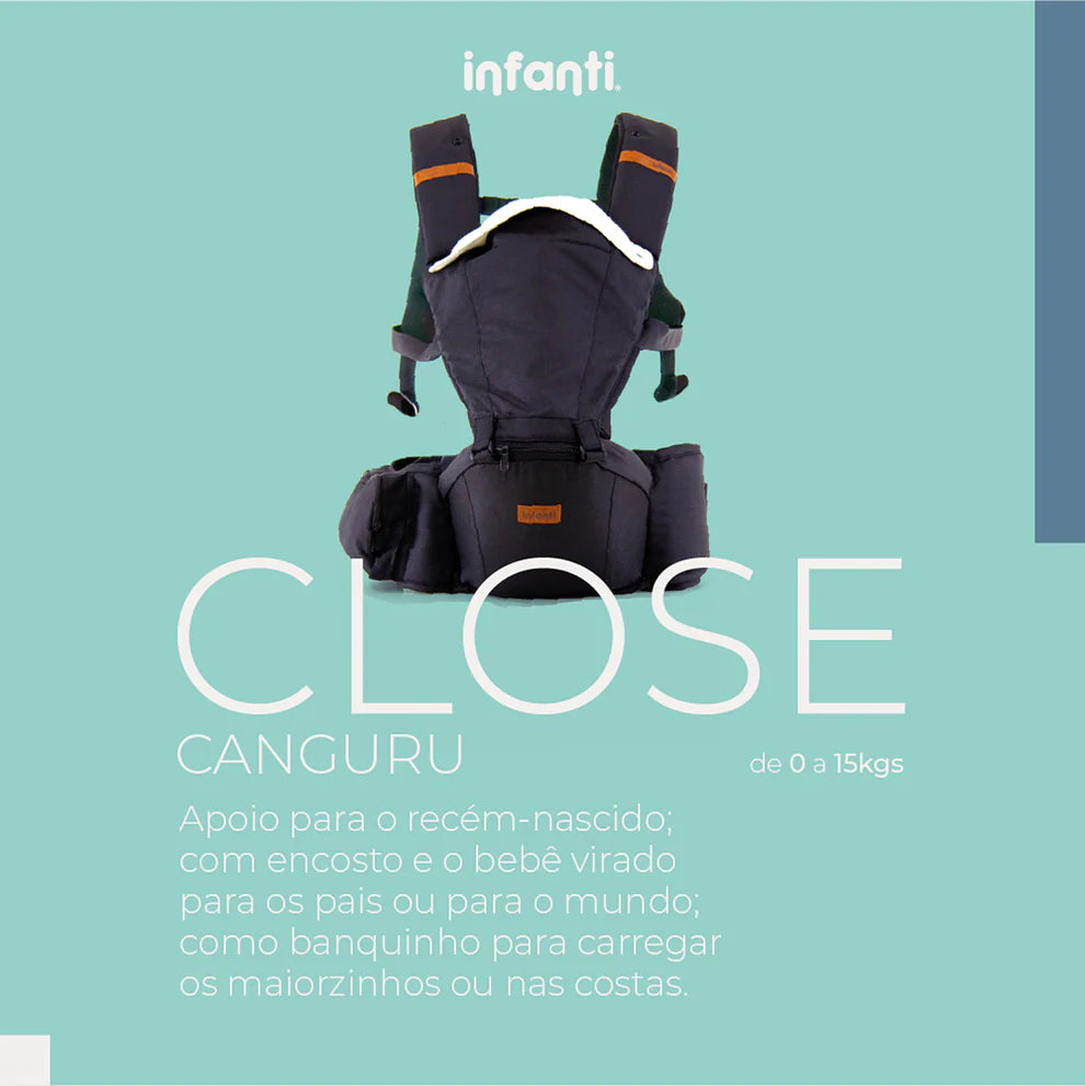 Canguru Close 5 Em 1 Preto - Infanti
